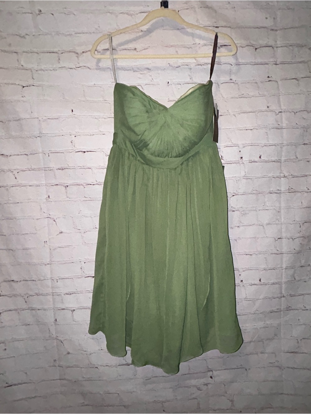 Jenny Yoo strapless chiffon dress size 8 NWT